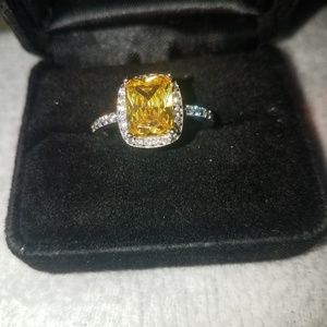 Yellow CZ ring